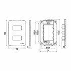 Placa Com Suporte Margirius B3 Colors 4x2 Para 2 Módulos Hori