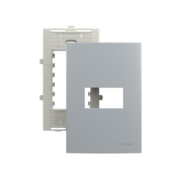 Placa Com Suporte Margirius Sleek Colors 4x2 Para 1 Módulo Ho