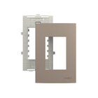 Placa Com Suporte Margirius Sleek Colors 4x2 Para 3 Módulos H