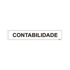 Placa "Contabilidade" Plástico 5x25cm