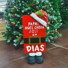 Placa Contagem Regressiva Papai Noel 53cm Decoração De Natal