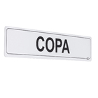 Placa "Copa" Plástico 5x25cm