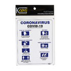 Placa "Coronavírus" Plástico 23x18cm