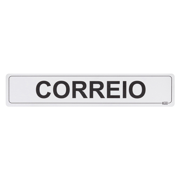 Placa "Correio" Plástico 5x25cm