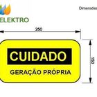 Placa Cuidado  Geração Própria Elektro - Tam 25x15 Alumínio