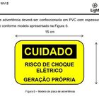 Placa Cuidado  Risco De Choque Elétrico Geração Própria Light