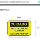 Placa Cuidado  Risco De Choque Elétrico Geração Própria Light