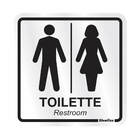 Placa De Alumínio Sanitário Unissex 15x15cm