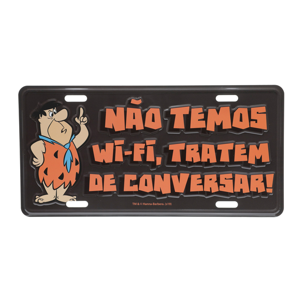 Placa De Carro Aluminio Wb Hb Barney Preto 15x0,06x30 Cm