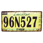 Placa De Carro Antiga Decorativa Metálica Vintage Louisiana