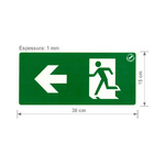 Placa de Indicação Adesiva Pvc Rota de Direcionamento Saída À