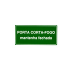 Placa de Indicação Alerta Porta Corta Fogo 30 Cm Autoadesiva