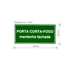 Placa de Indicação Alerta Porta Corta Fogo 30 Cm Autoadesiva