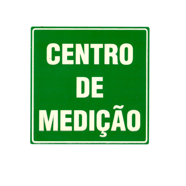 Placa de Indicação Pvc Sinalizadora de Centro de Medição 14x1