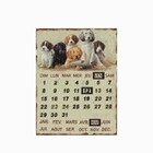 Placa De Metal Calendário Dogs 33x25cm