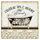 Placa De Metal Chateau Biarritz 25x25cm