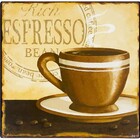 Placa De Metal Rich Espress 25x25cm