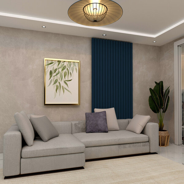 Placa De Painel Ripado Nobre 095cm Azul - Gelius