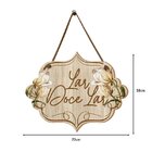 Placa De Porta Decorativa Lar Casa Flores Sala Cozinha