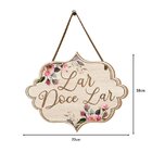 Placa De Porta Decorativa Lar Frases Flores Sala