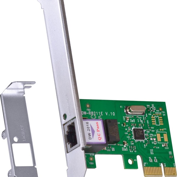 Placa De Rede 10/100/1000 Pci-e Prv1000e Com Suporte Low Prof