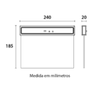 Placa De Saída De Emergência Led Face Dupla 100/240v 40220040