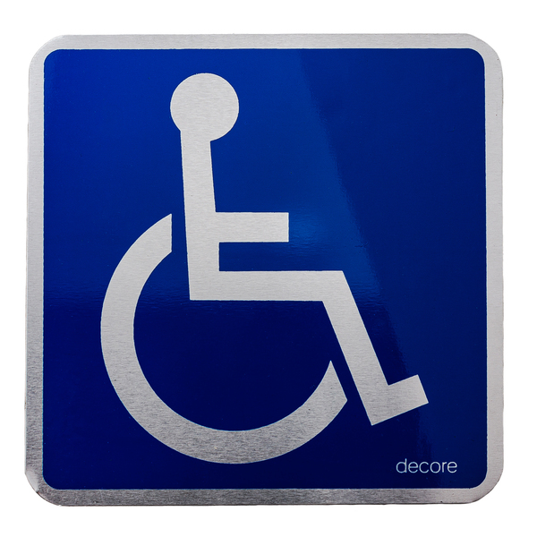 Placa De Sinalização Adesiva Em Alumínio 12 X 12cm Banheiro C