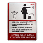 Placa De Sinalização Adesiva Em Alumínio 12 X 15cm Advertênci