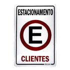 Placa De Sinalização Adesiva Em Pvc 20 X 30cm Estacionamento