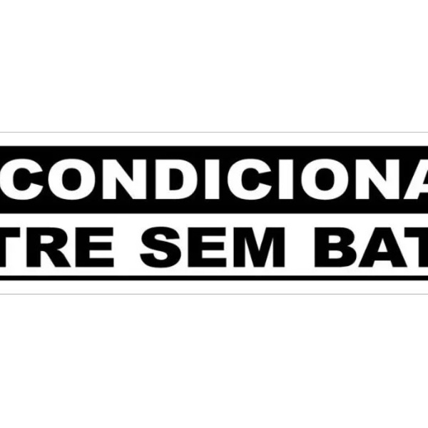 Placa De Sinalização Ar Condicionado Entre Sem Bater Tamanho