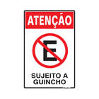 Placa De Sinalização Atenção Garagem Sujeito A Guincho-30x20