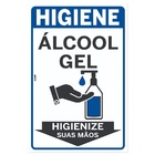 Placa De Sinalização Aviso Higiene Use Álcool Em Gel Vertical
