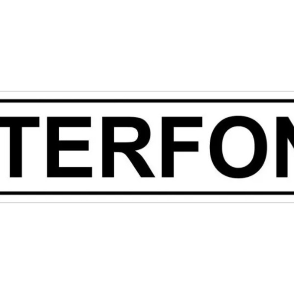 Placa De Sinalização Aviso Interfone Tamanho 5x25cm