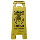 Placa De Sinalização Cuidado Em Manutenção Bralimpia
