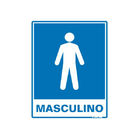 Placa de sinalização em Poliestireno Sem braille 15x20 Masculino
