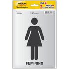 Placa De Sinalização Feminino/masculino 14cmx19cm Blcom 02