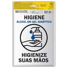 Placa De Sinalização Hig E Lave As Mãos 14cmx19cm Blcom 02
