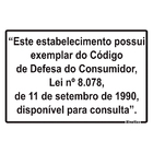 Placa De Sinalização Lei Do Consumidor Nº 8.078 20x30cm
