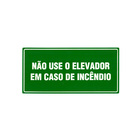 Placa de Sinalização Não Use O Elevador Em Caso de Incêndio P
