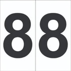 Placa De Sinalização Numeral 8 Cartela Com 10 Peças Tamanho 5