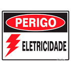 Placa De Sinalização Perigo Eletricidade 15x20