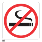 Placa De Sinalização Probido Fumar 20x20cm Brcontroll