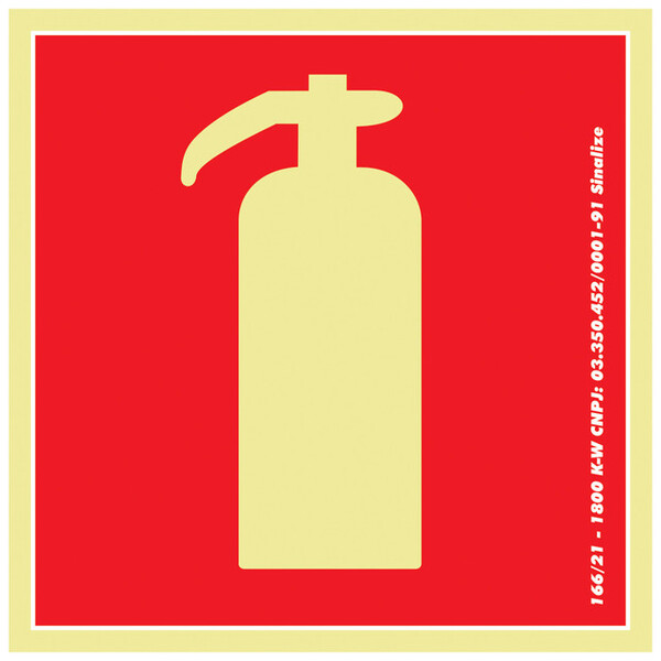 Placa De Sinalização Pvc Extintor 20x20cm