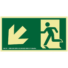 Placa De Sinalização Pvc Seta Inclinada Para Esquerda E Para