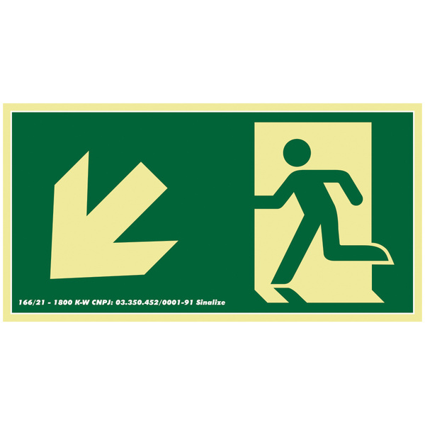 Placa De Sinalização Pvc Seta Inclinada Para Esquerda E Para