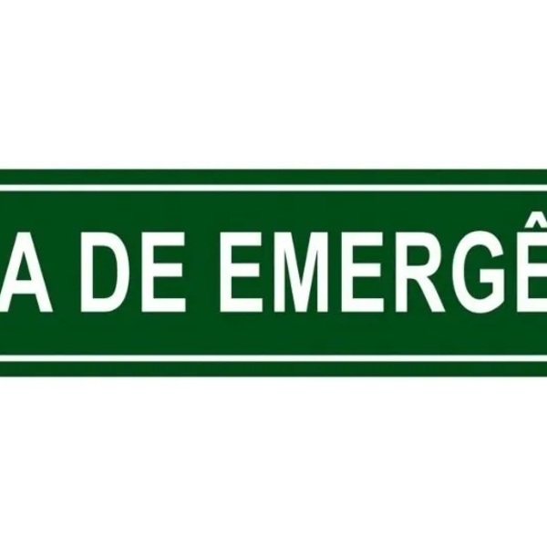 Placa De Sinalização Saída De Emergência Tamanho 5x25cm