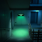 Placa De Sinalizaçao Saida Emergencia Bateria  Lampada Led Lu