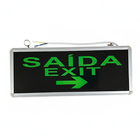Placa De Sinalizaçao Saida Emergencia Bateria  Lampada Led Lu