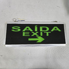 Placa De Sinalizaçao Saida Emergencia Bateria  Lampada Led Lu