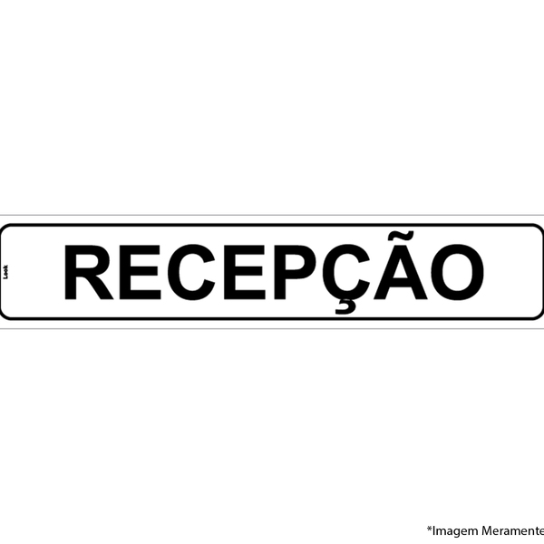 Placa De Sinalização Setor Departamento Recepção Tamanho 5x25